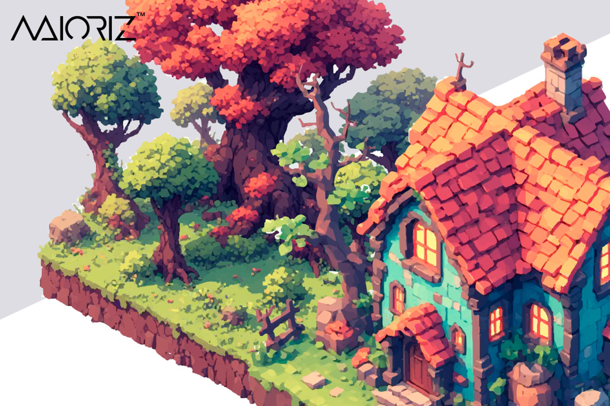 Voxel Isometric Fantasy Terrain Asse, an Object Graphic by Maioriz Shop (Photo 8 of 8)
