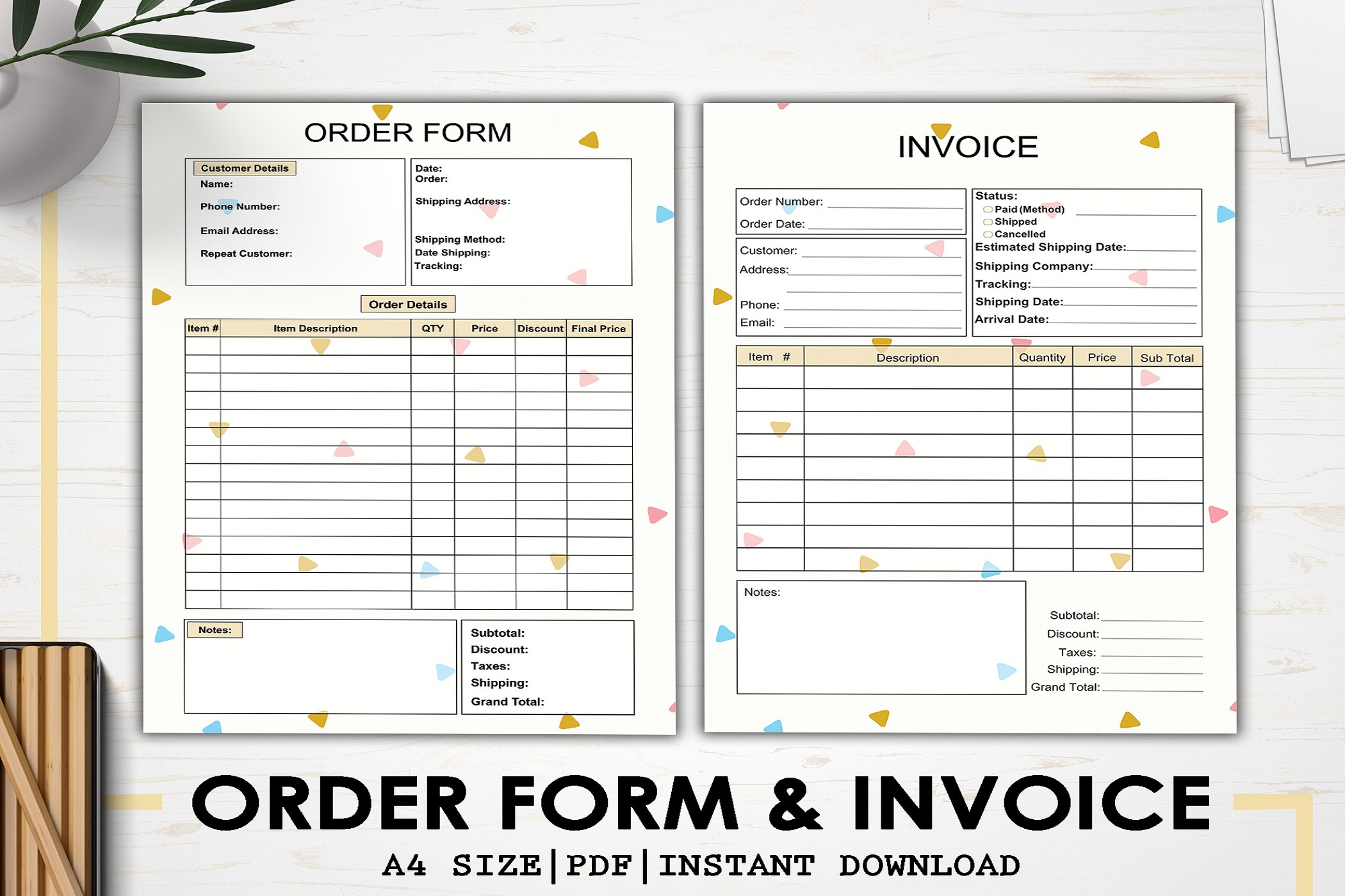 Order, Invoice Template, a Graphic by Wow Designs