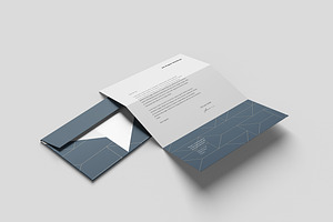 Envelope And A4 Paper Mockup