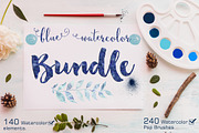 Watercolor Bundle +240 Ps Brushes, an Illustration by Li Zamperini (Thumbnail 1 of 2)