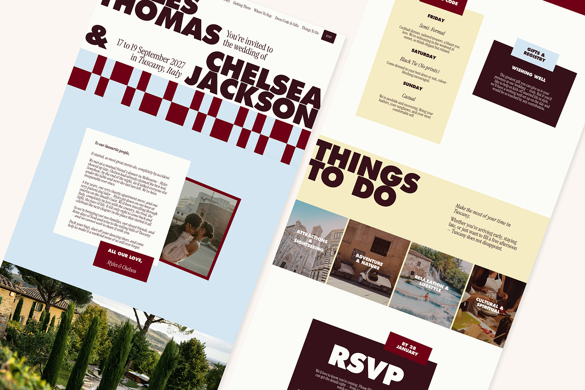 Masseto — Tuscan Wedding Site, a Squarespace Template by WebInAWeek (Photo 3 of 6)