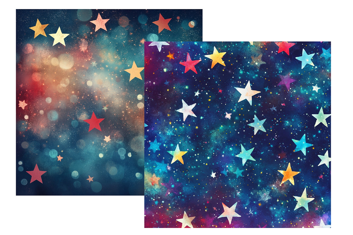 Bokeh Stars Digital Paper, a Texture Illustration by Designworld (Photo 4 of 4)
