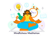 10 Mindfulness Meditation Practice, an Illustration by denayunebgt (Thumbnail 4 of 4)