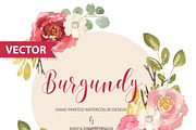 Burgundy Design VECTOR, an Illustration by Babysbreath/Dandelionery (Thumbnail 1 of 2)