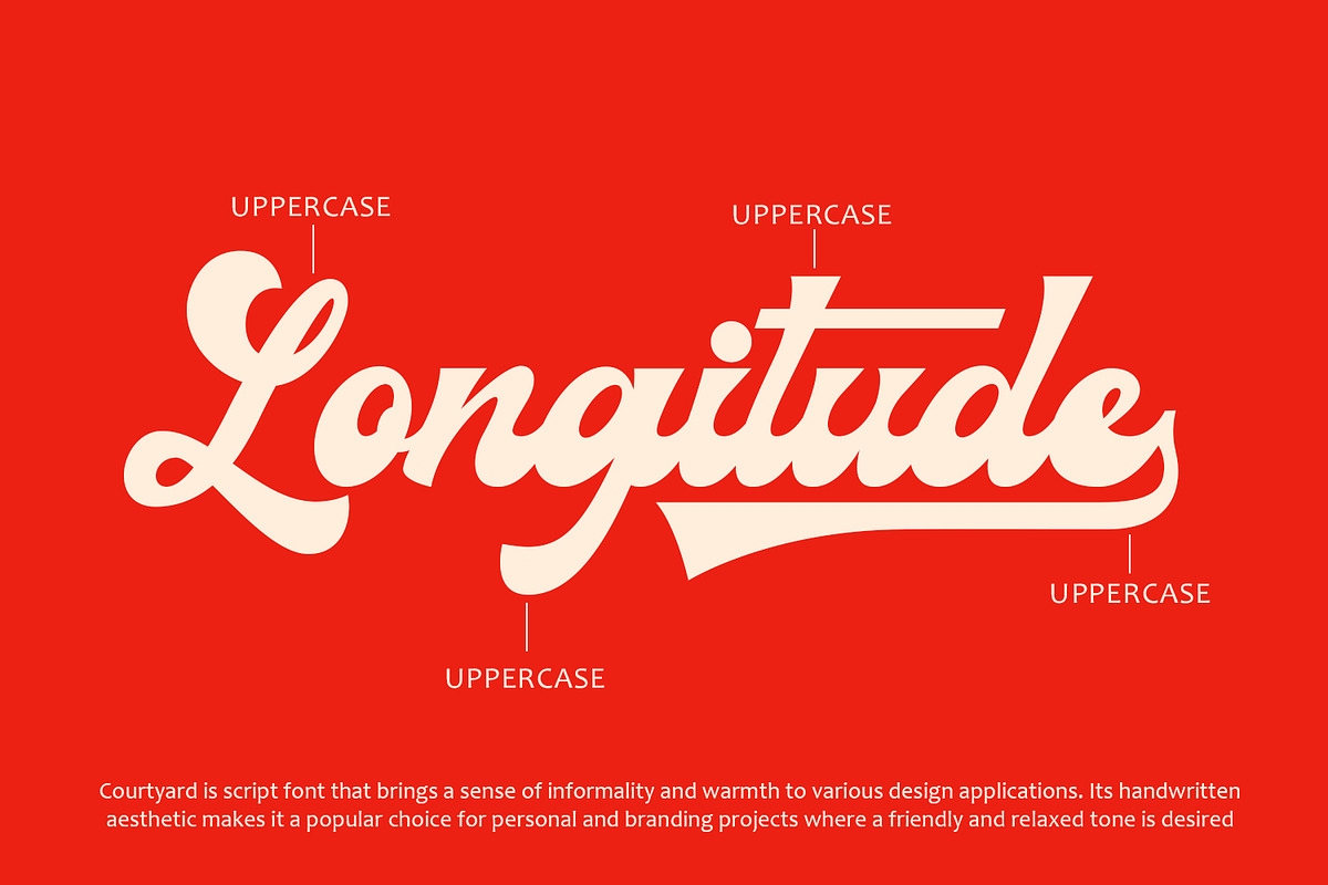 Courtyard - Script Typeface, a Script Font by HeyFonts (Photo 2 of 9)