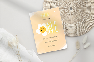 Floral Kids Birthday Invitation