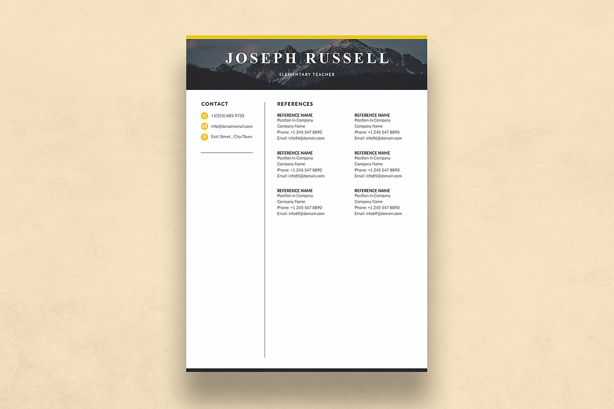 Resume Template, a Resume Template by DesignDevisers (Photo 6 of 10)