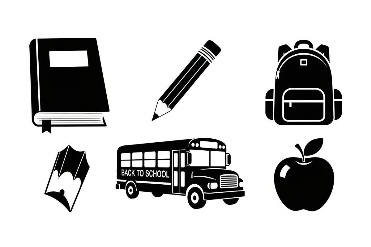 Back To School Silhouette Bundle, an Illustration by Designer_Momina (Photo 4 of 51)