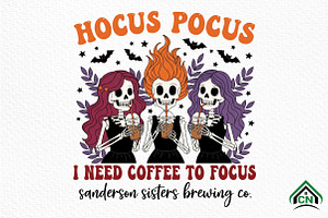Hocus Pocus Coffee PNG, an Illustration by Craft Nest