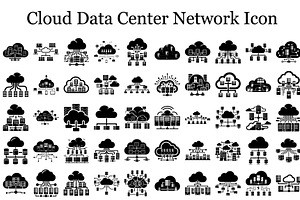 Cloud Data Center Icon Set, an Icon by hafijul