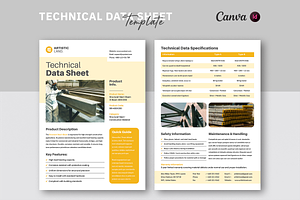 Technical Data Sheet, a Flyer Template by ArtisticLand