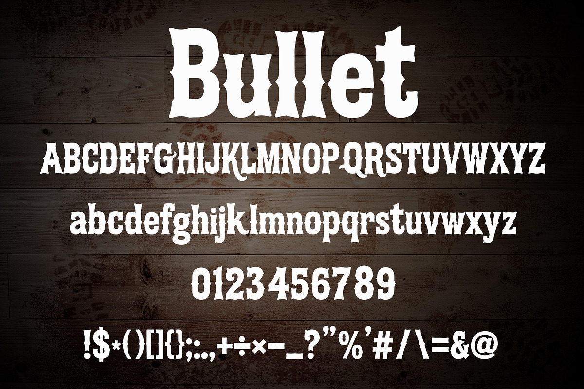 Bullet - Rustic Cowboy Serif, a Serif Font by OWPictures (Photo 10 of 10)