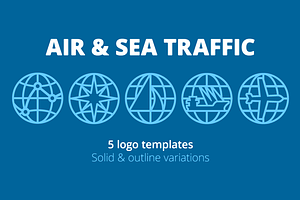 5 Logo Templates. Air & Sea Traffic