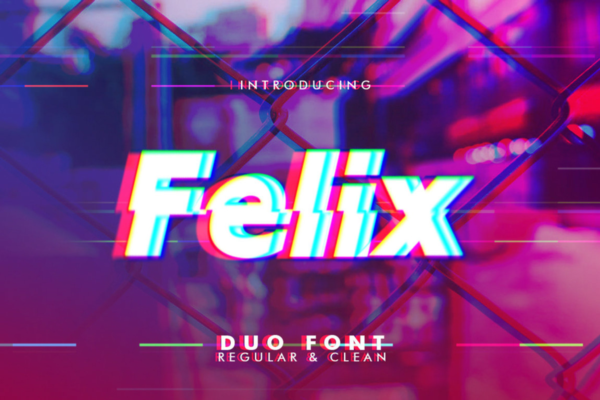 Felix Glitch Duo Font