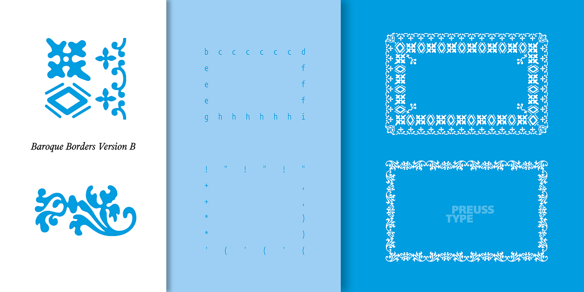 Baroque Borders, a Symbol Font by preussTYPE (Photo 16 of 16)
