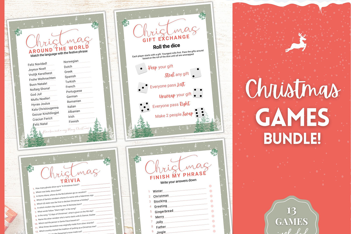 Christmas Games BUNDLE - 13 games!, a Templates & Theme by Templatables (Photo 3 of 11)