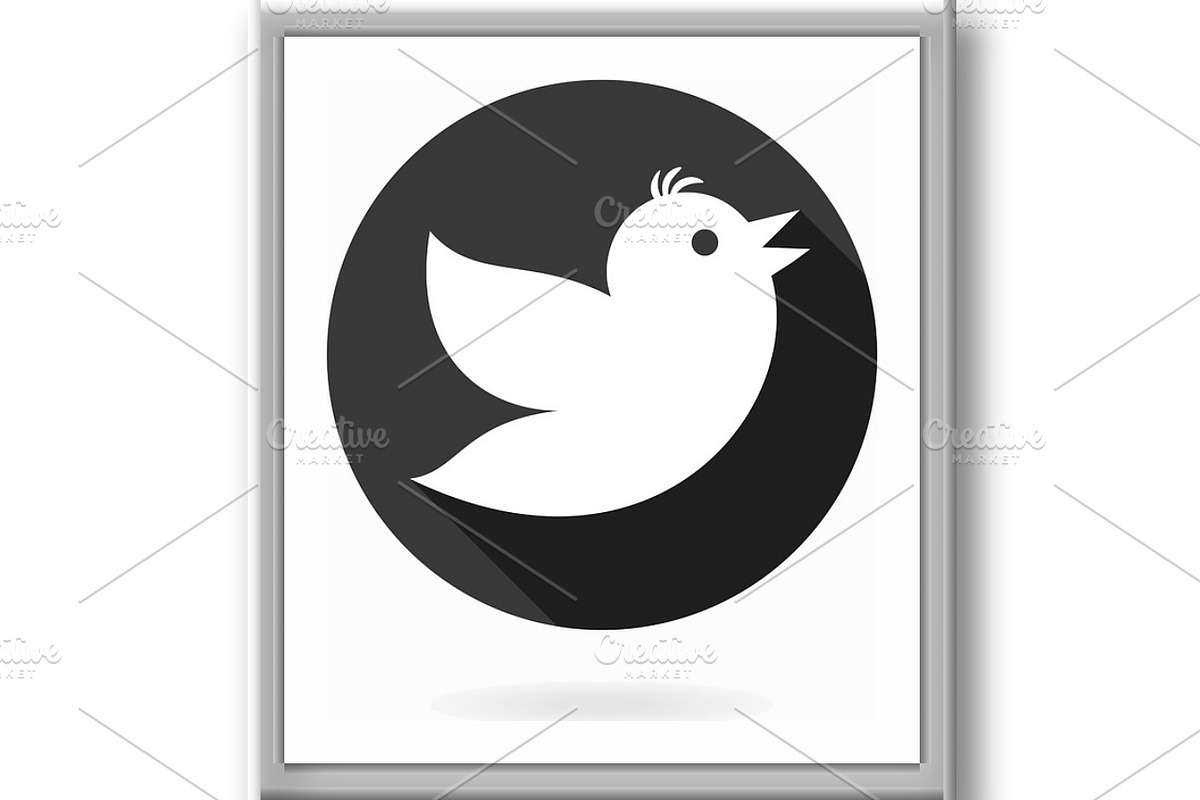 Flying Bird Vector Flat Icon, an Outline Icon by FineArtStudio (Photo 2 of 3)