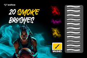 Realistic smoke photoshop brushes, a Brush Add-On by Walllow Creatives (Thumbnail 1 of 3)