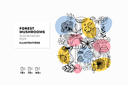 Mushroom illustrations, an Illustration by adehoidar (Thumbnail 1 of 8)