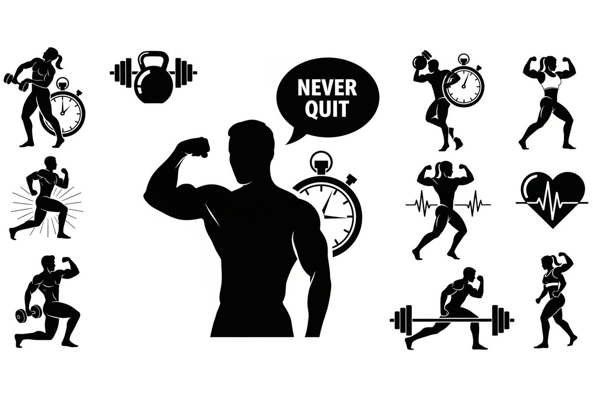 Ultimate Fitness Gym Vector Bundle, an Illustration by Creativeshirt (Photo 16 of 51)