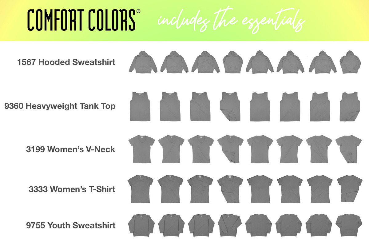 Comfort Colors Essential Mockups, a Hoody Mockup by Pixel Sauce™ (Photo 3 of 6)