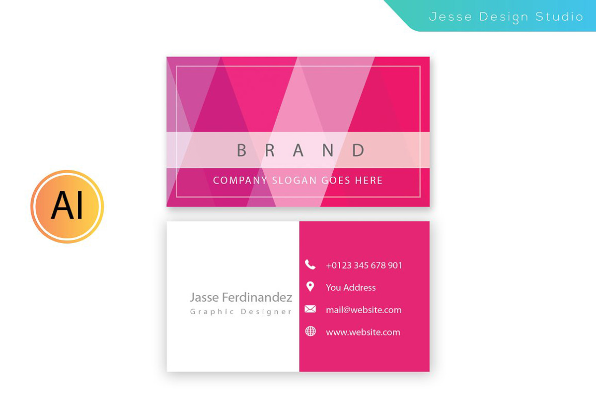Modern Business Card Template, a Business Card Template by M6 Gallery (Photo 1 of 4)