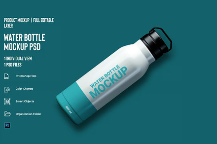 Water Bottle Mockup, a Packaging Mockup by Se٧enStudio