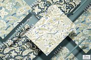 Powder Blue Paisley, a Pattern Graphic by Zeesi Design Garden (Thumbnail 4 of 8)