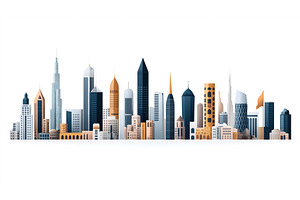 Illustration Of A City Skyline With