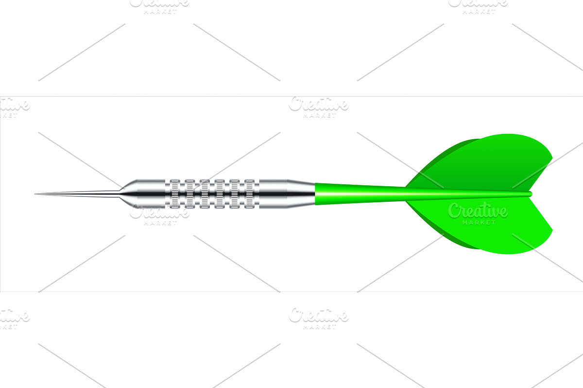 Dart arrow with metal tip and shadow, an Object Illustration by 32pixels