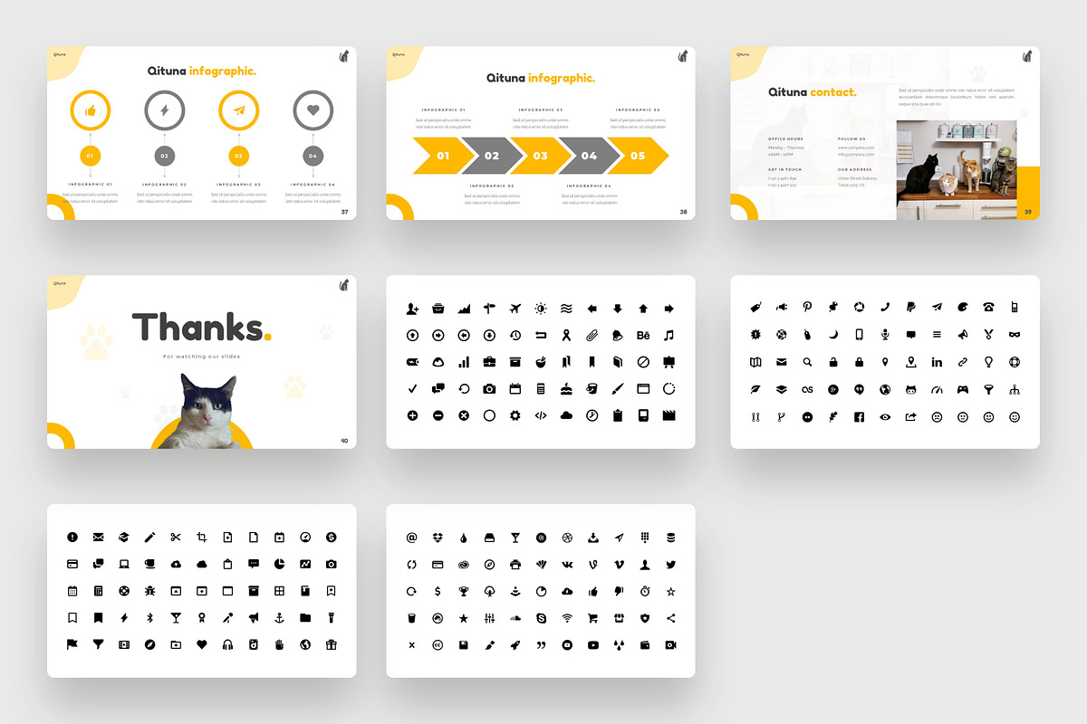 Qituna - Cat animal Google Slides, a Presentation Template by BeadyLab (Photo 6 of 6)