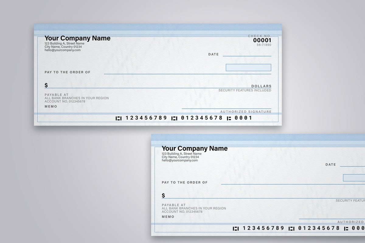 Bank Cheque Template, a Stationery Template by DesignerCandies (Photo 2 of 2)