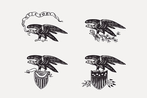 USA History & 4th Of July Vector Set