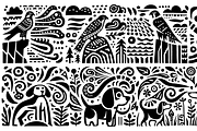 Vintage Animals and Pets Folk Art, a Decorative Illustration by devastd (Thumbnail 22 of 29)