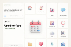 3D User Interface, an Emoji Icon by River Visual