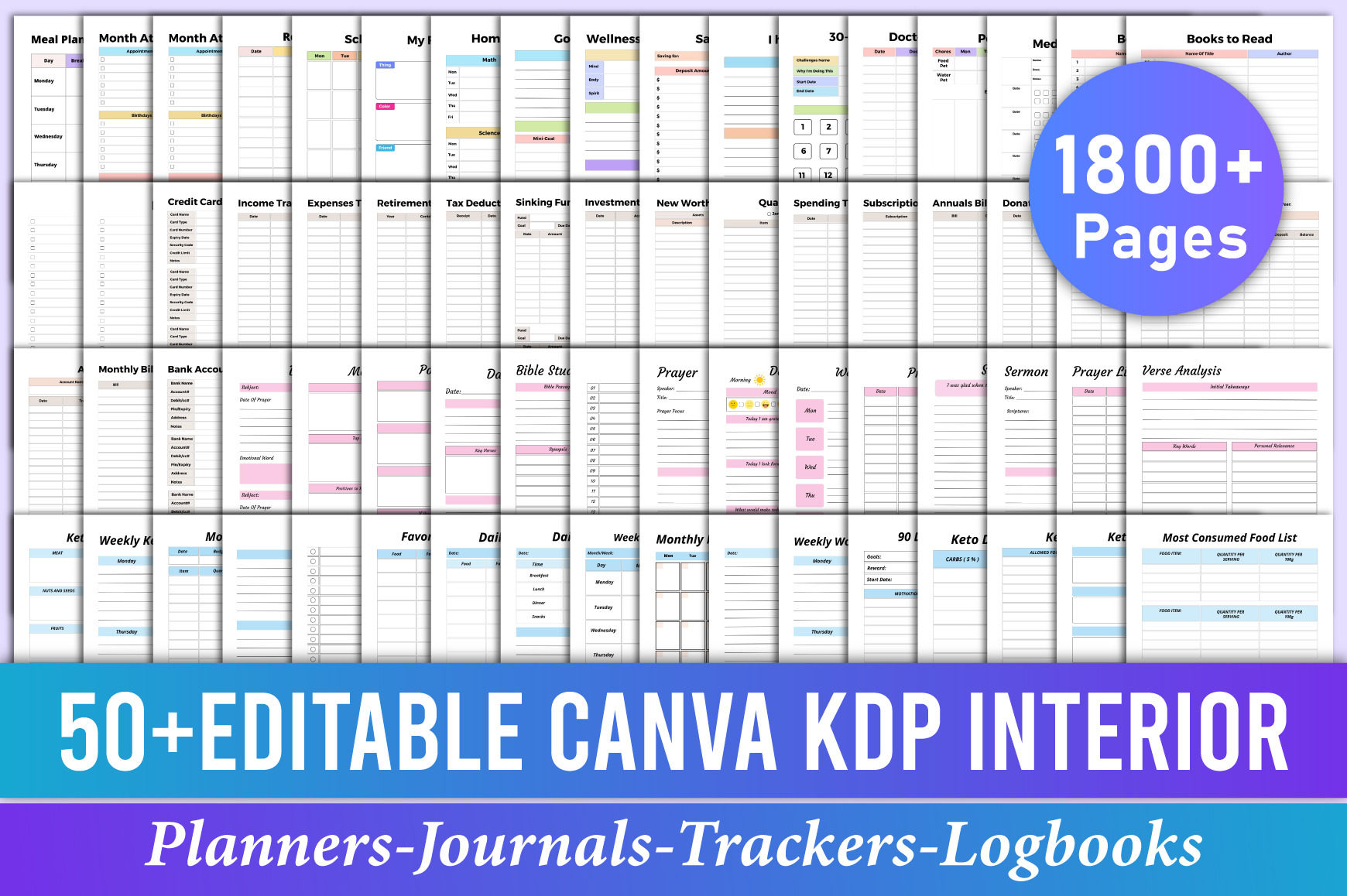 50+Editable Canva Kdp Interior