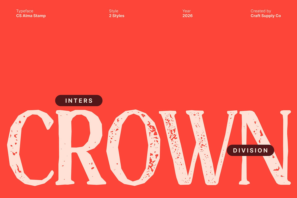 CS Alma Stamp, a Serif Font by Craft Supply Co. (Photo 2 of 8)