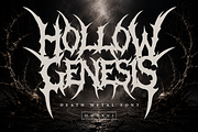 Hollow Genesis Death Metal, a Symbol Font by Masyafi Studio (Thumbnail 1 of 9)