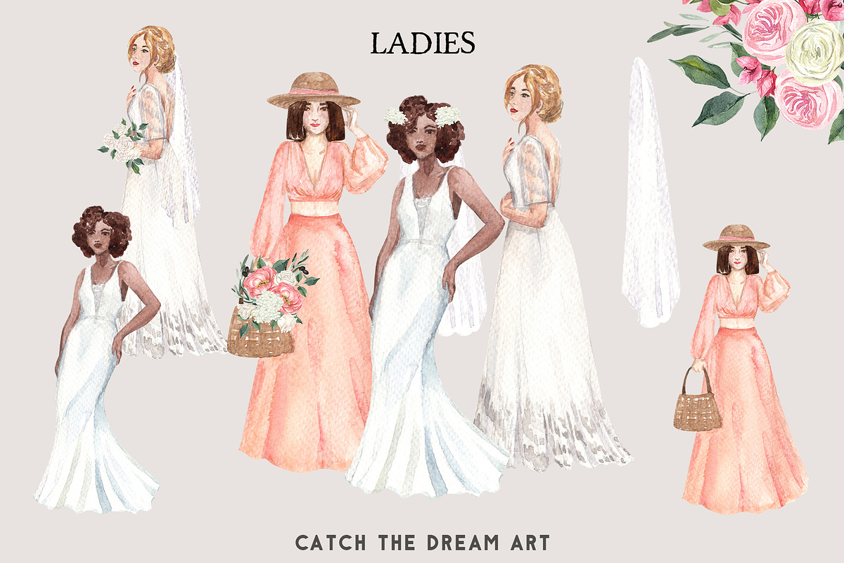 SANTORINI Wedding Aesthetic, a Decorative Illustration by Catch the Dream Art (Photo 12 of 18)