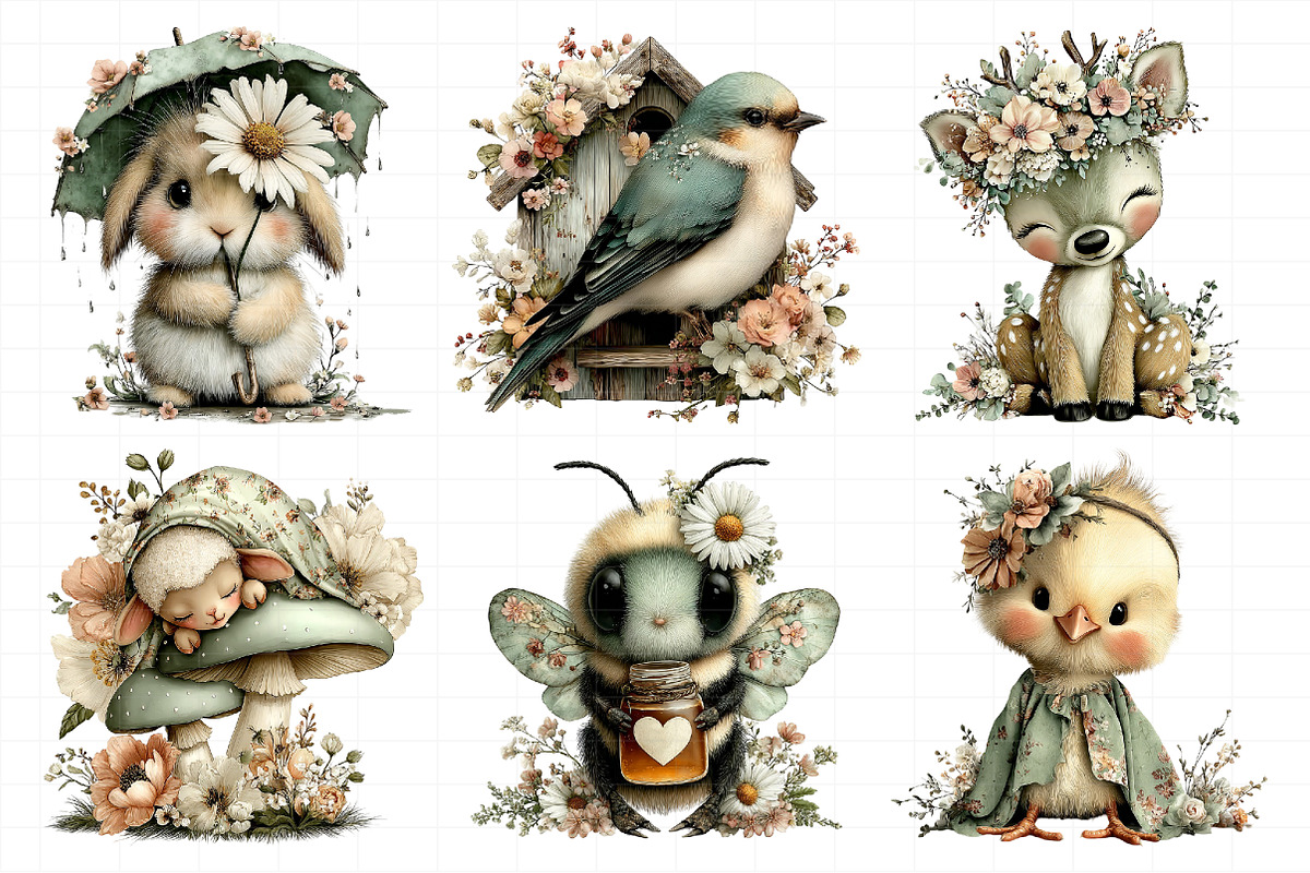 Whimsical Spring Clipart, an Illustration by Daily.Designs (Photo 3 of 8)
