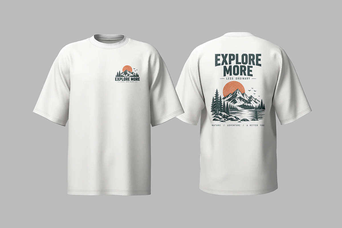 Oversized T-Shirt Mockup, a Shirt Mockup by simuradi (Photo 2 of 6)