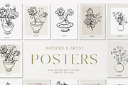 Modern Floral Poster Big Collection, a Texture Illustration by Laras Wonderland (Thumbnail 13 of 27)