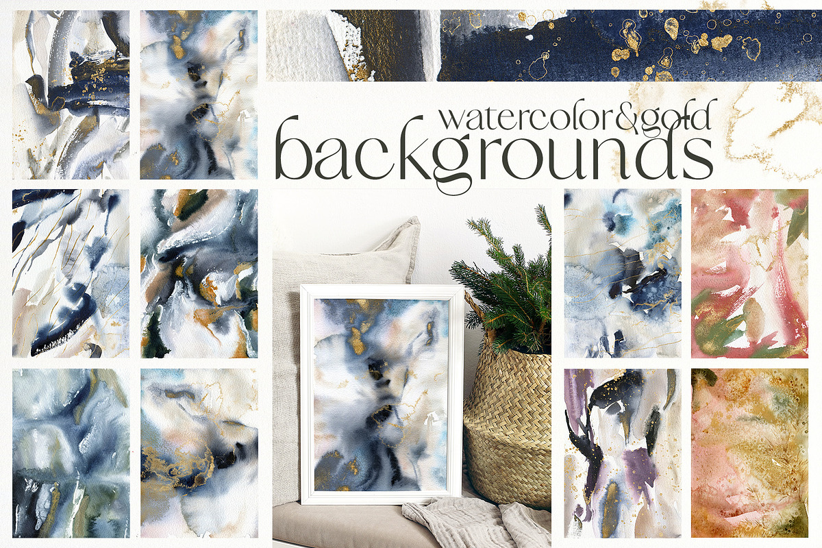 Christmas watercolor floral clipart, a Seasonal Illustration by Yuliya Derbisheva (Photo 10 of 13)