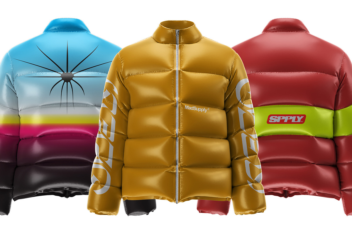 Puffer Jacket Mockup, a Hoody Mockup by Mad Supply (Photo 3 of 5)