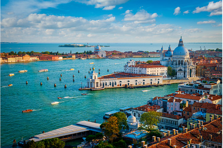 View of Venice lagoon and Santa, an Architecture Photo by f9photos
