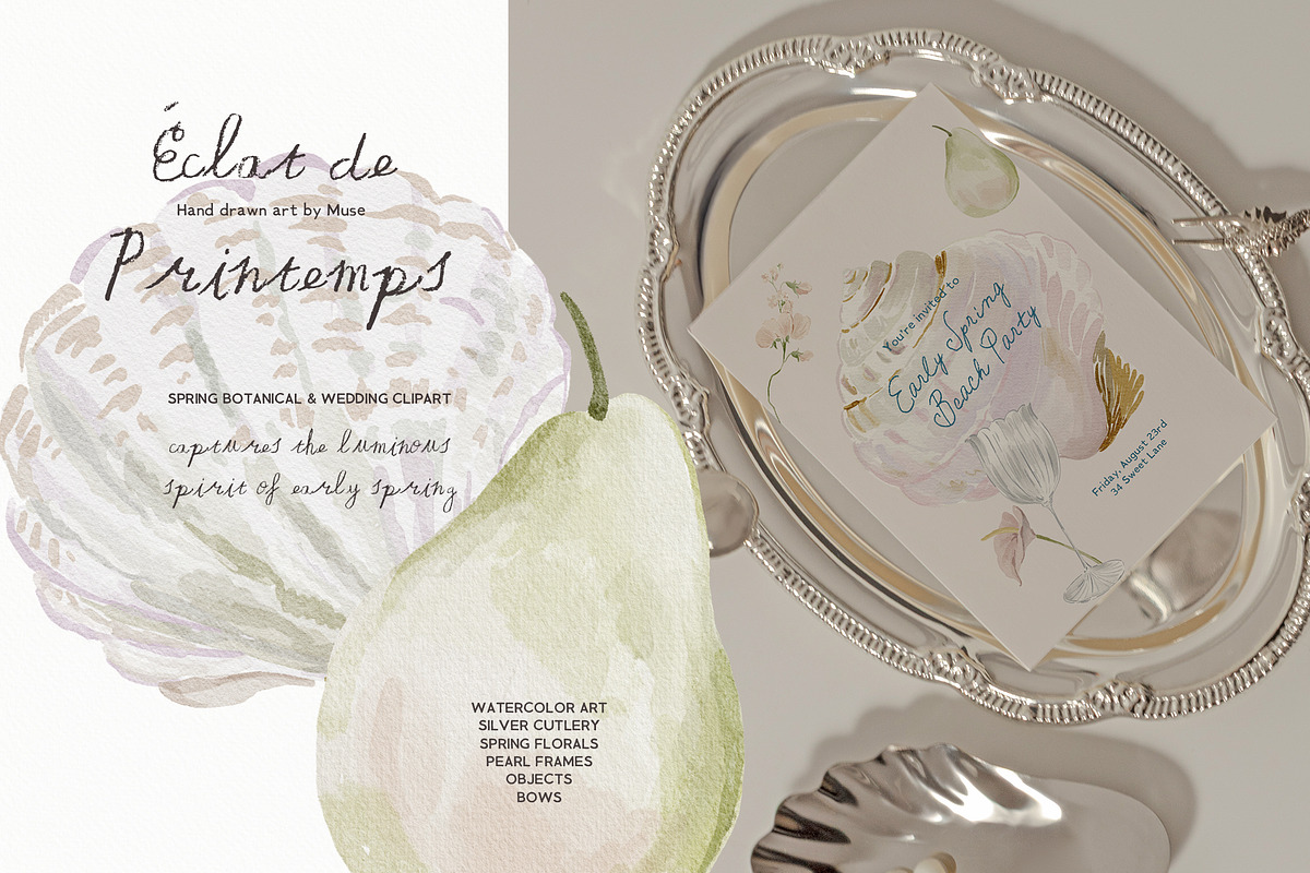 Éclat de Printemps Spring Clipart, a Decorative Illustration by Muse Artist (Photo 8 of 15)