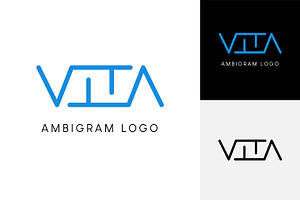 Vita Initial Letter Ambigram Logo