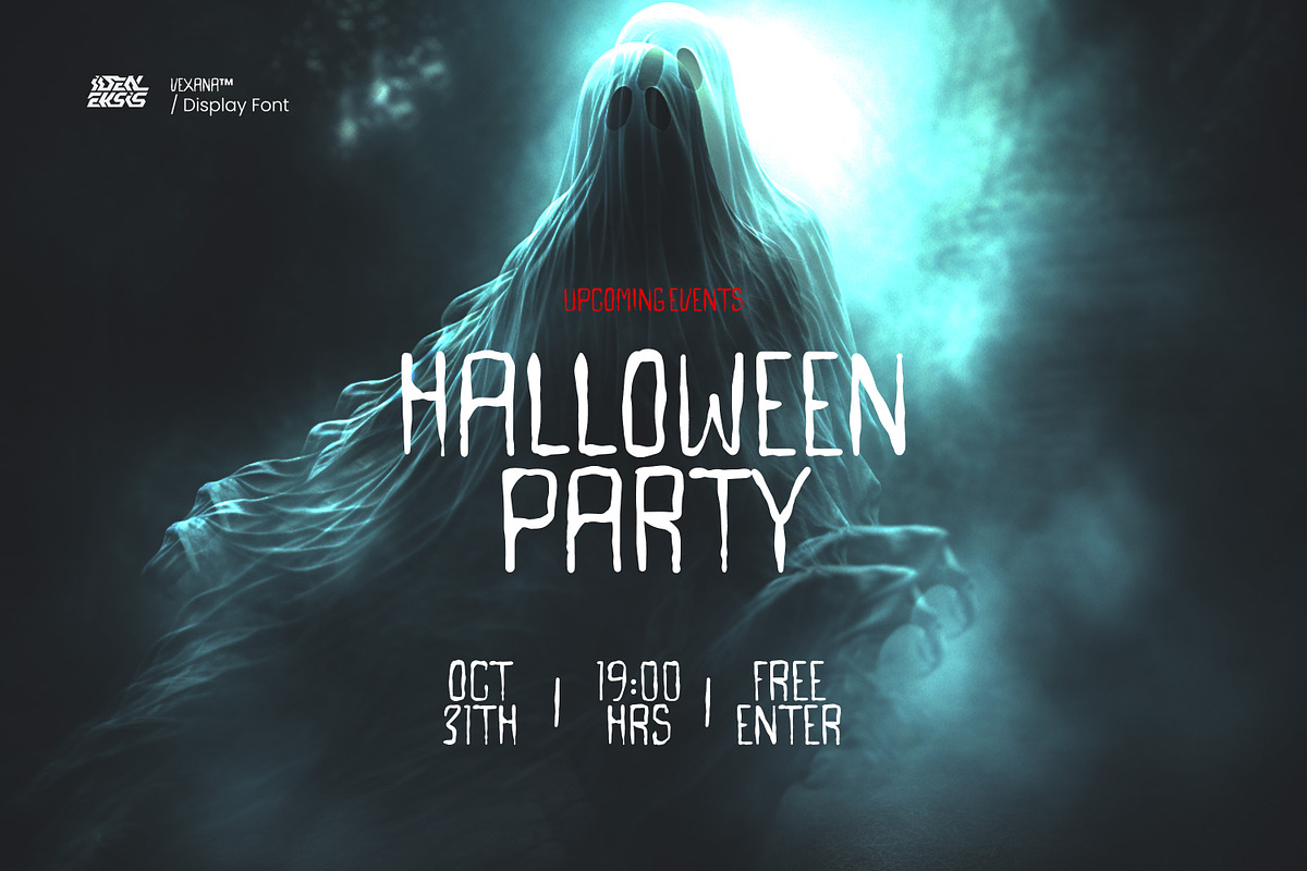 Vexana Ghost - Horror Font, a Handwritten Font by Ideal Eksis (Photo 3 of 7)