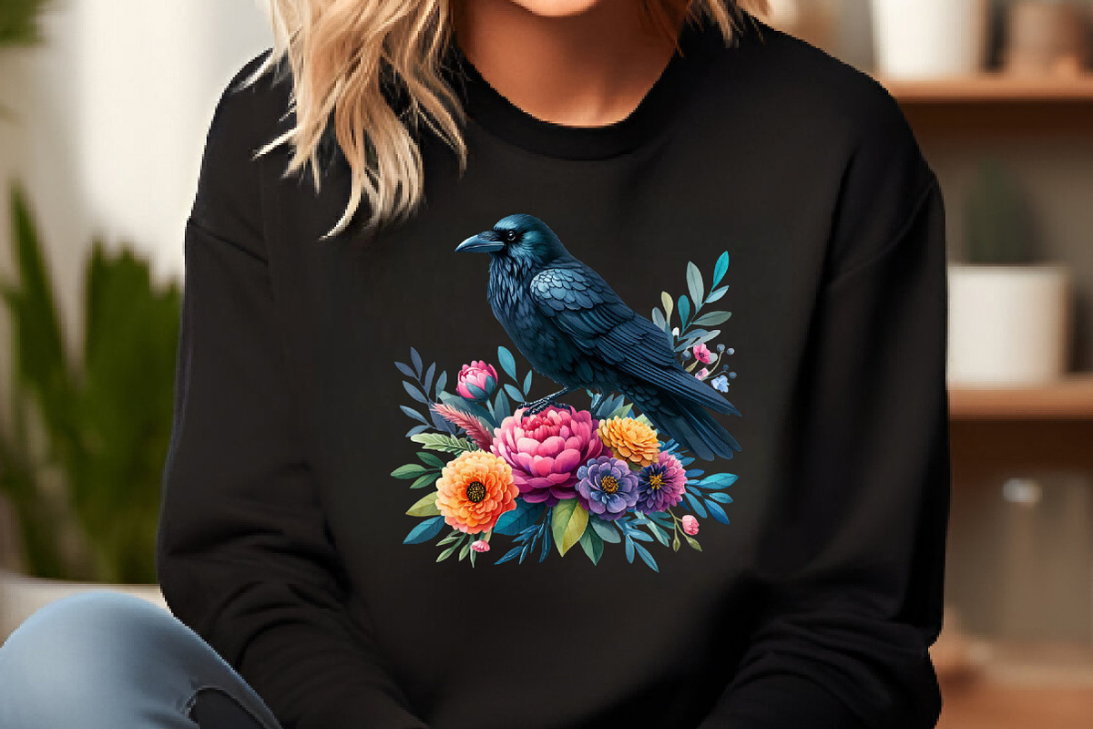 Watercolor Black Raven Clipart, an Illustration by DreamCafeArt (Photo 5 of 7)