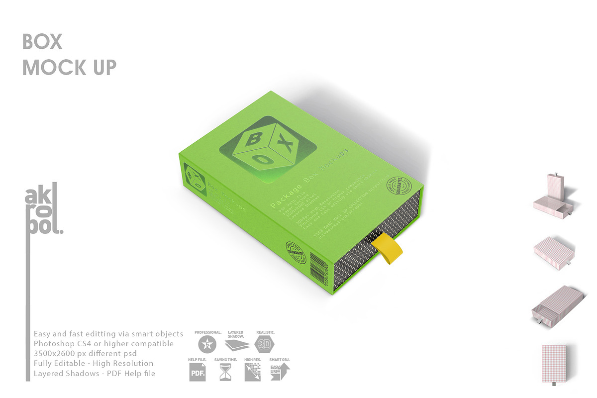 Box Mock Up, a Packaging Mockup by akropol (Photo 6 of 8)